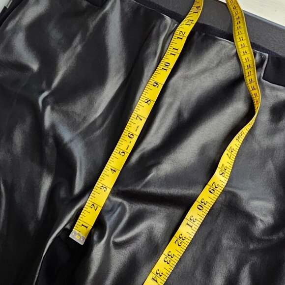 Betabrand Womens Faux Leather Front Stretch Pull On Pants, Black, Size 2XL LONG - Picture 5 of 9